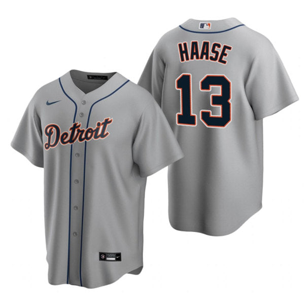Eric Haase Detroit Tigers gray jersey