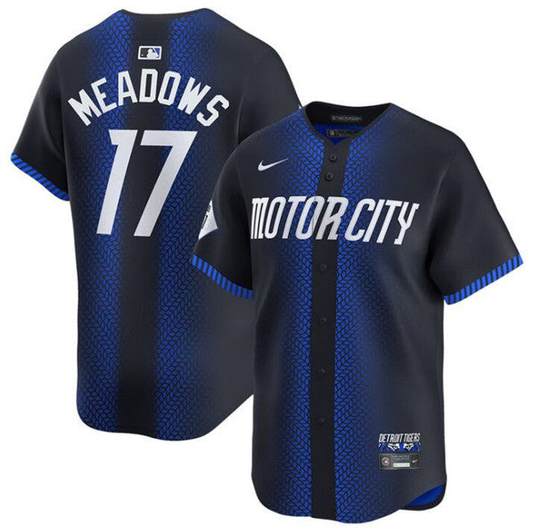 Parker Meadows Detroit Tigers navy City Connect jersey
