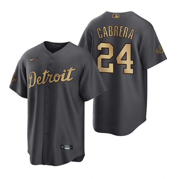 Miguel Cabrera Detroit Tigers charcoal All-Star jersey
