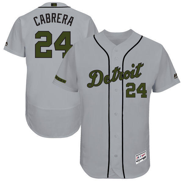 Miguel Cabrera Majestic Detroit Tigers gray Authentic jersey