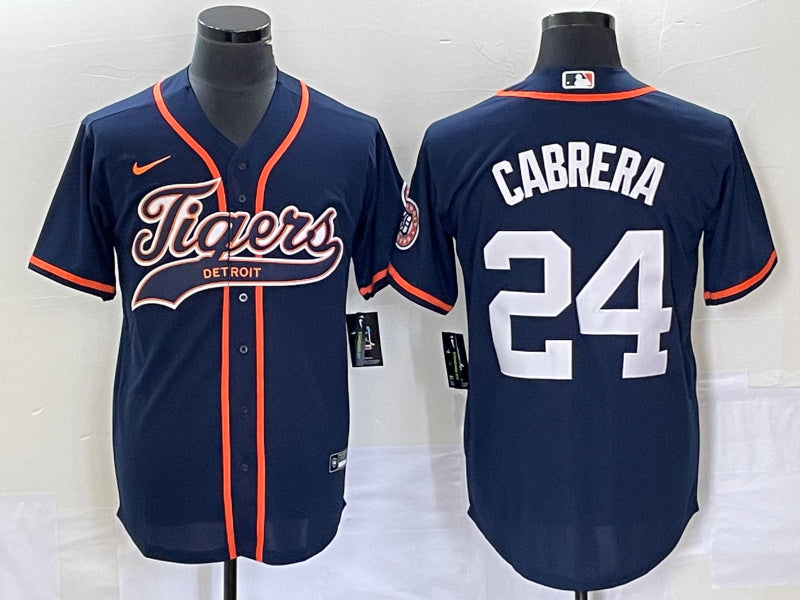 Miguel Cabrera Detroit Tigers navy jersey