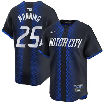 Matt Manning Detroit Tigers navy City Connect jersey