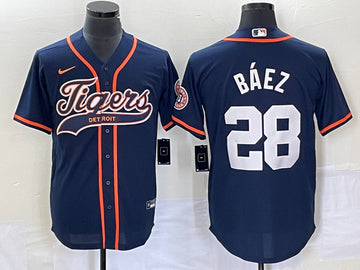 Javier Baez Detroit Tigers navy jersey