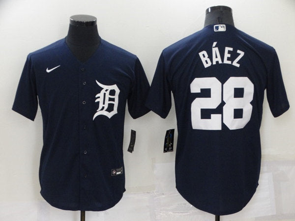 Javier Baez Detroit Tigers navy jersey