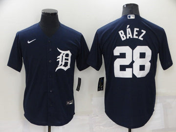 Javier Baez Detroit Tigers navy jersey