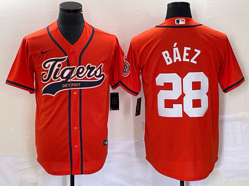 Javier Baez Detroit Tigers orange jersey
