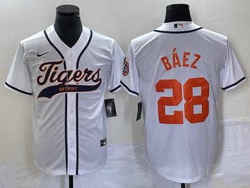 Javier Baez Detroit Tigers white jersey