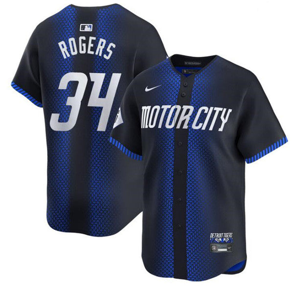 Jake Rogers Detroit Tigers navy City Connect jersey