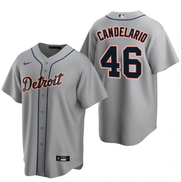 Jeimer Candelario Detroit Tigers gray jersey