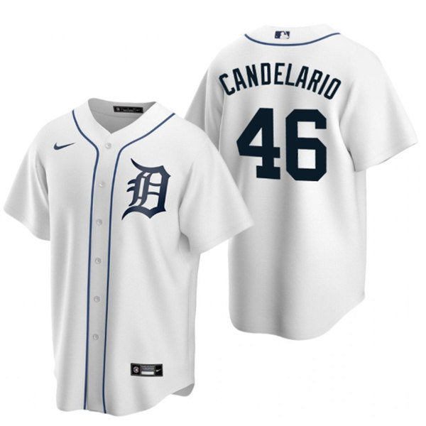 Jeimer Candelario Detroit Tigers white jersey