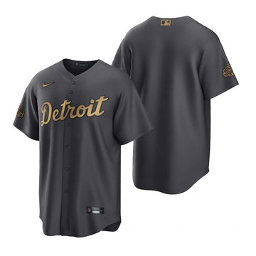 Custom Detroit Tigers charcoal All-Star jersey