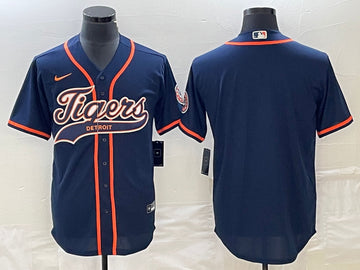 Custom Detroit Tigers navy jersey