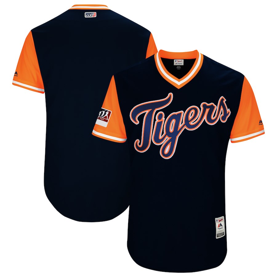 Majestic Detroit Tigers navy-orange jersey