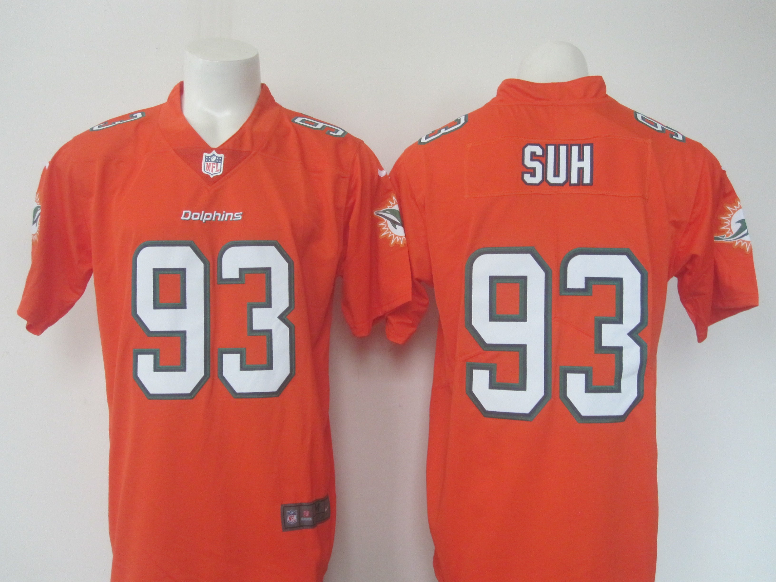 Ndamukong Suh Miami Dolphins orange jersey