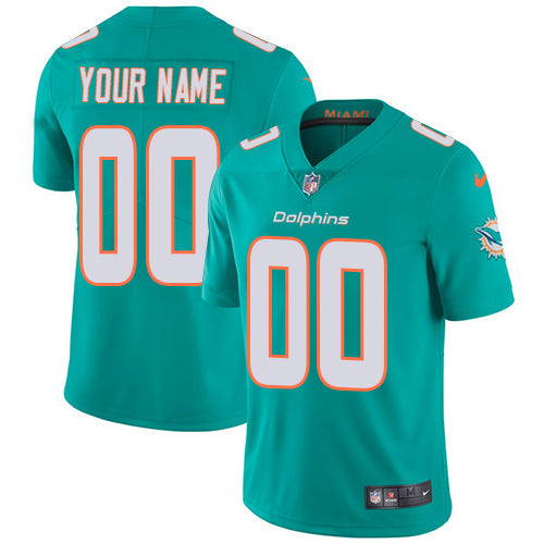 Custom Miami Dolphins aqua jersey