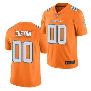 Custom Miami Dolphins orange jersey