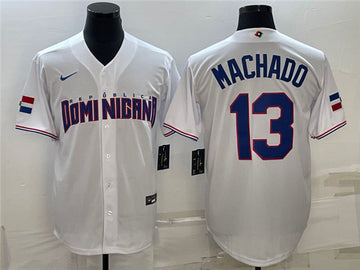 Manny Machado Dominican Republic Baseball white Classic jersey