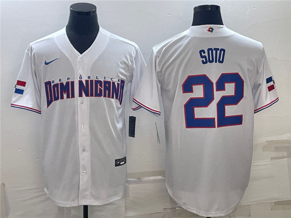 Juan Soto Dominican Republic Baseball white Classic jersey