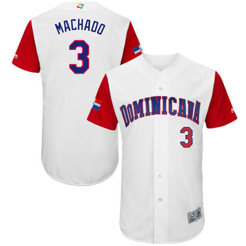 Manny Machado Dominican Republic Baseball white Classic jersey