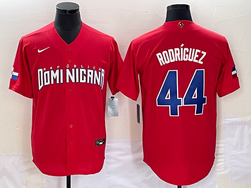 Julio Rodriguez Dominican Republic Baseball red Classic jersey