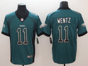 Carson Wentz Philadelphia Eagles green Color Rush jersey