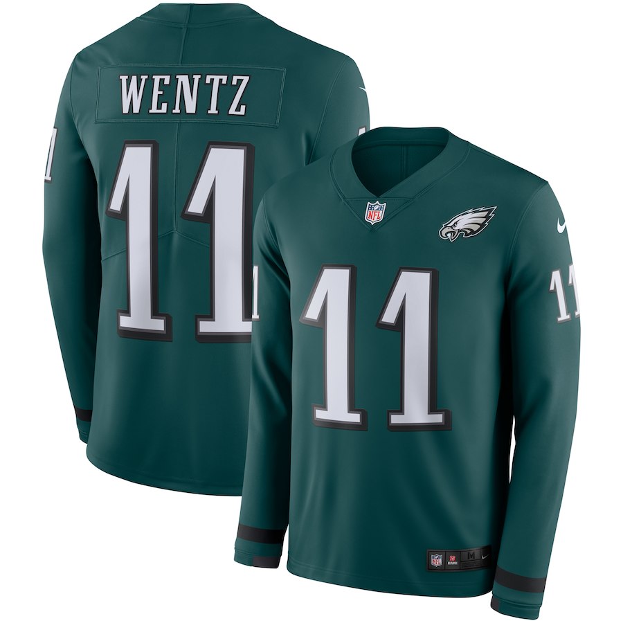 Carson Wentz Philadelphia Eagles green jersey