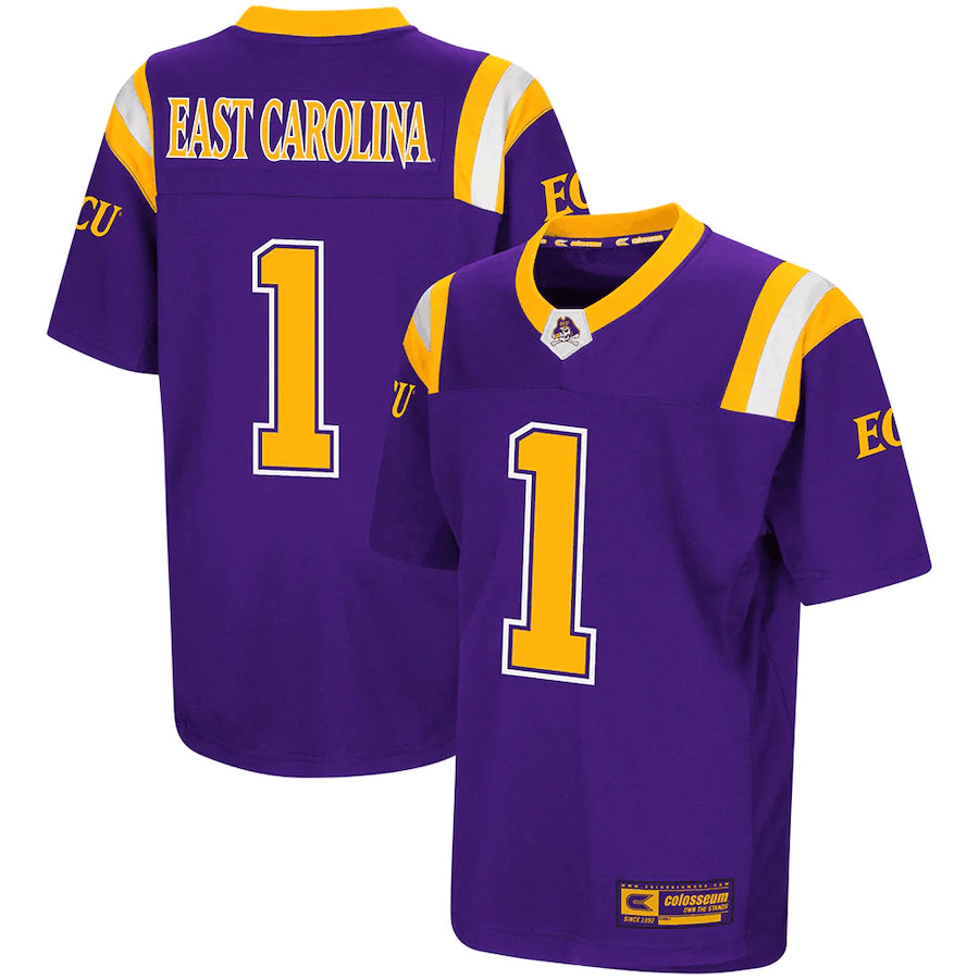 ECU Pirates purple jersey