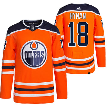 Zach Hyman Edmonton Oilers orange jersey