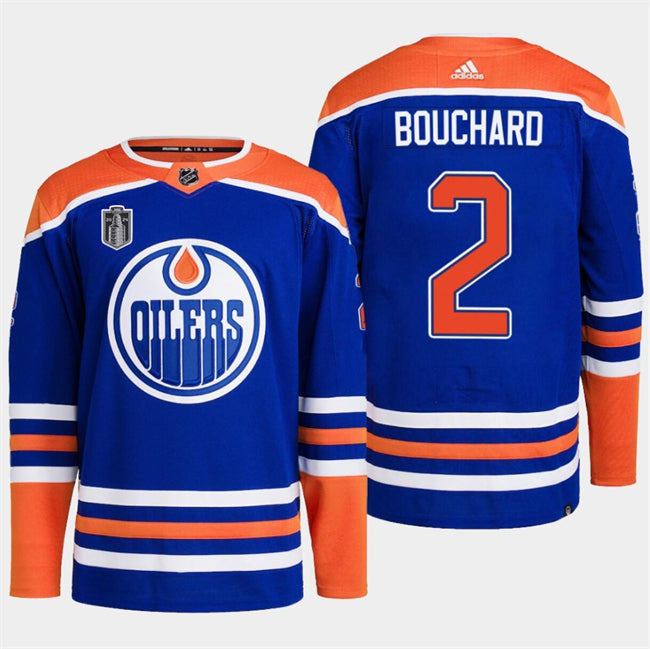 Evan Bouchard Edmonton Oilers royal jersey