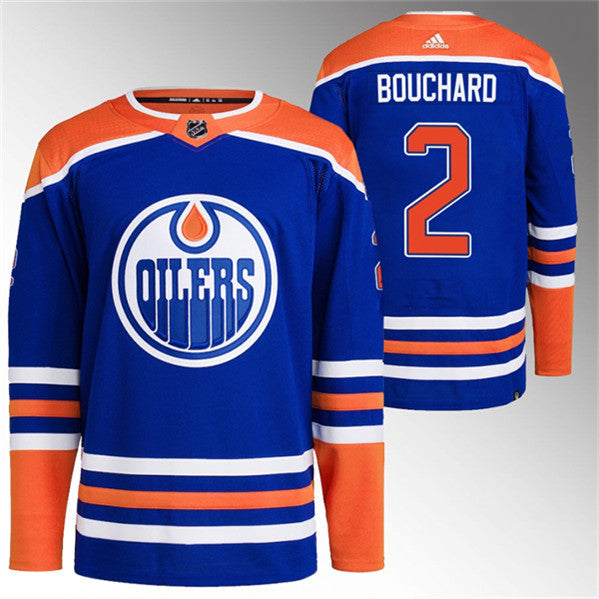 Evan Bouchard Edmonton Oilers royal jersey