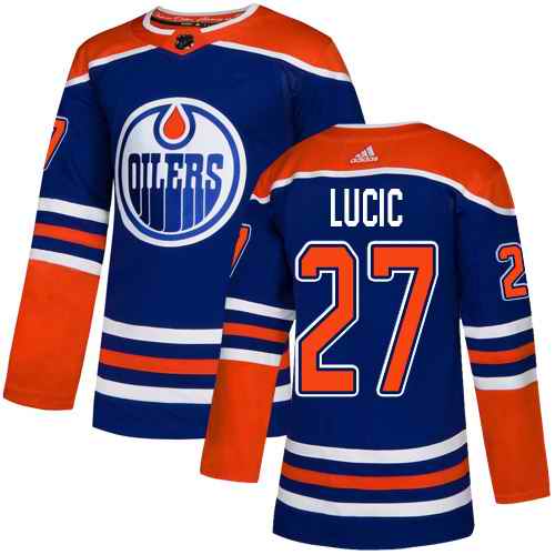 Milan Lucic Edmonton Oilers royal jersey