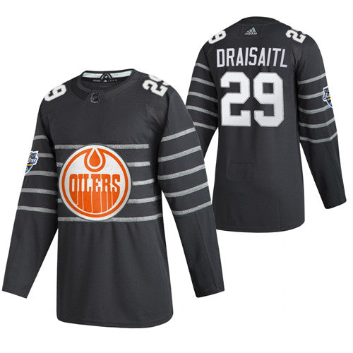 Leon Draisaitl Edmonton Oilers grey jersey