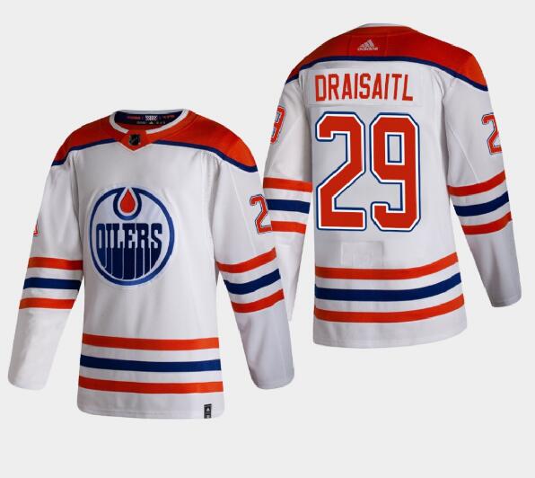 Leon Draisaitl Edmonton Oilers white Reverse Retro jersey
