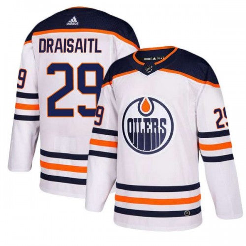 Leon Draisaitl Edmonton Oilers white jersey