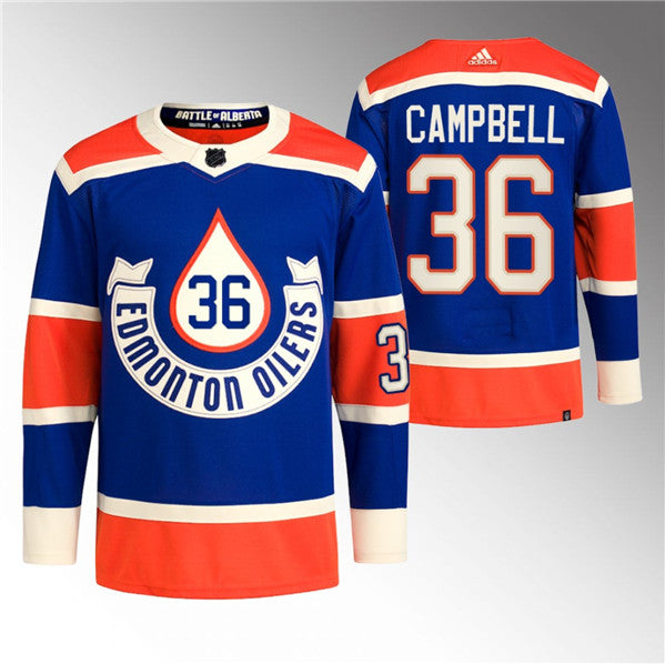 Jack Campbell Edmonton Oilers royal Heritage jersey
