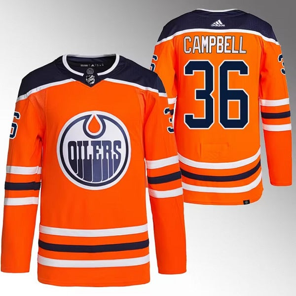 Jack Campbell Edmonton Oilers orange jersey