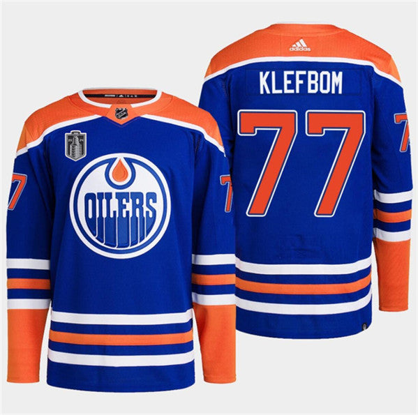 Oscar Klefbom Edmonton Oilers royal jersey