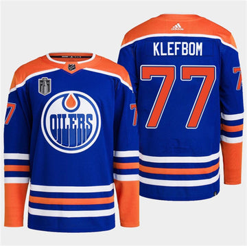 Oscar Klefbom Edmonton Oilers royal jersey