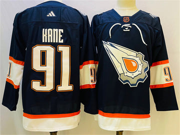 Evander Kane Edmonton Oilers navy Reverse Retro jersey