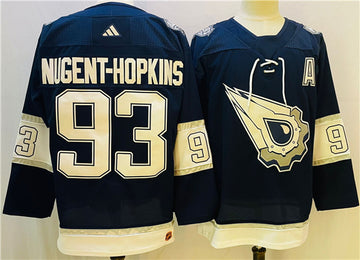 Ryan Nugent-Hopkins Edmonton Oilers navy-white jersey