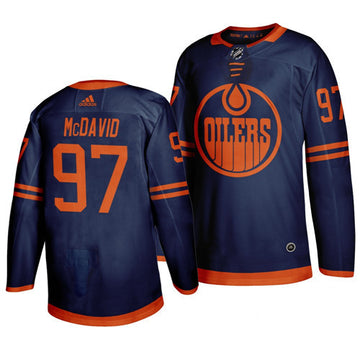 Connor McDavid Edmonton Oilers navy jersey