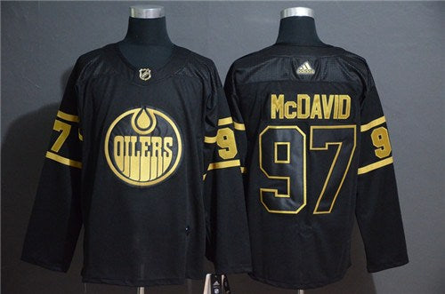 Connor McDavid Edmonton Oilers black jersey