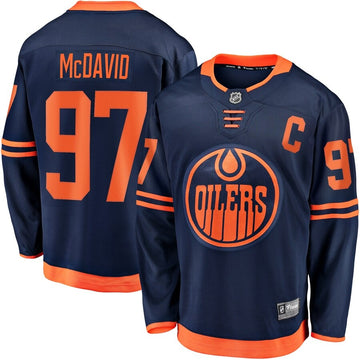 Edmonton Oilers blue jersey