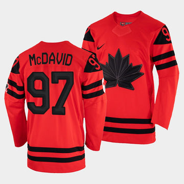 Connor McDavid Canada Edmonton Oilers red jersey