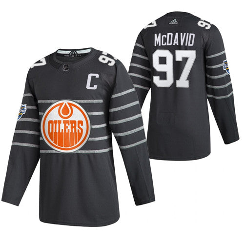Connor McDavid Edmonton Oilers grey jersey