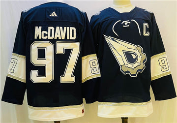Connor McDavid Edmonton Oilers navy-white jersey