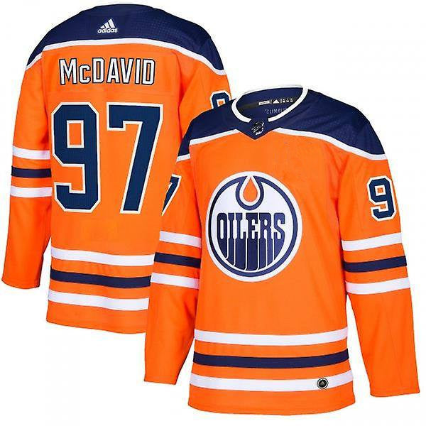 Connor McDavid Edmonton Oilers orange jersey