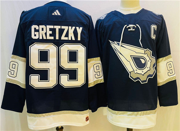 Wayne Gretzky Edmonton Oilers navy-white jersey