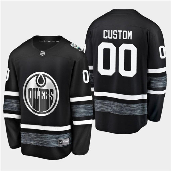 Custom Edmonton Oilers black jersey