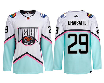 Custom Edmonton Oilers white All-Star jersey